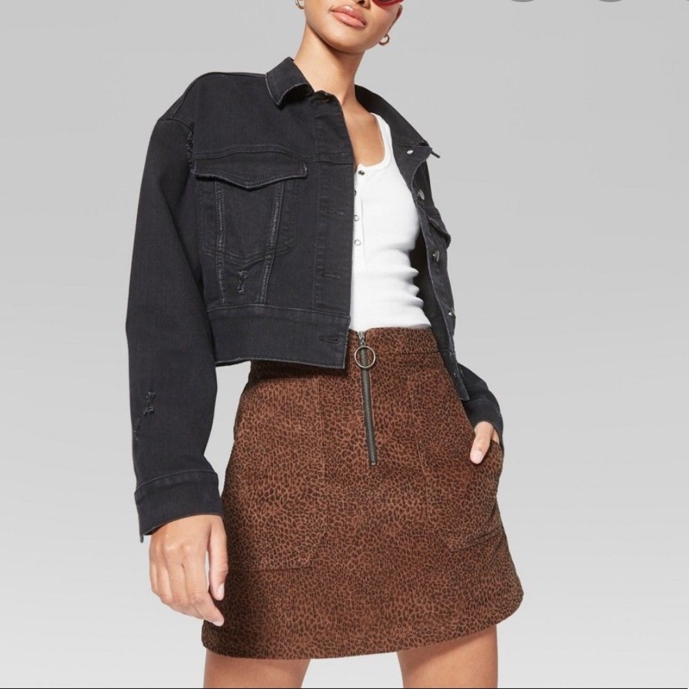 Wild Fable Cheeta Corduroy Skirt